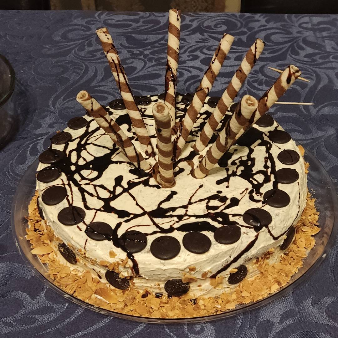 Bolo com Wafers e Chocolate