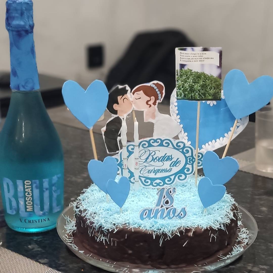 Bolo Bodas de Turquesa